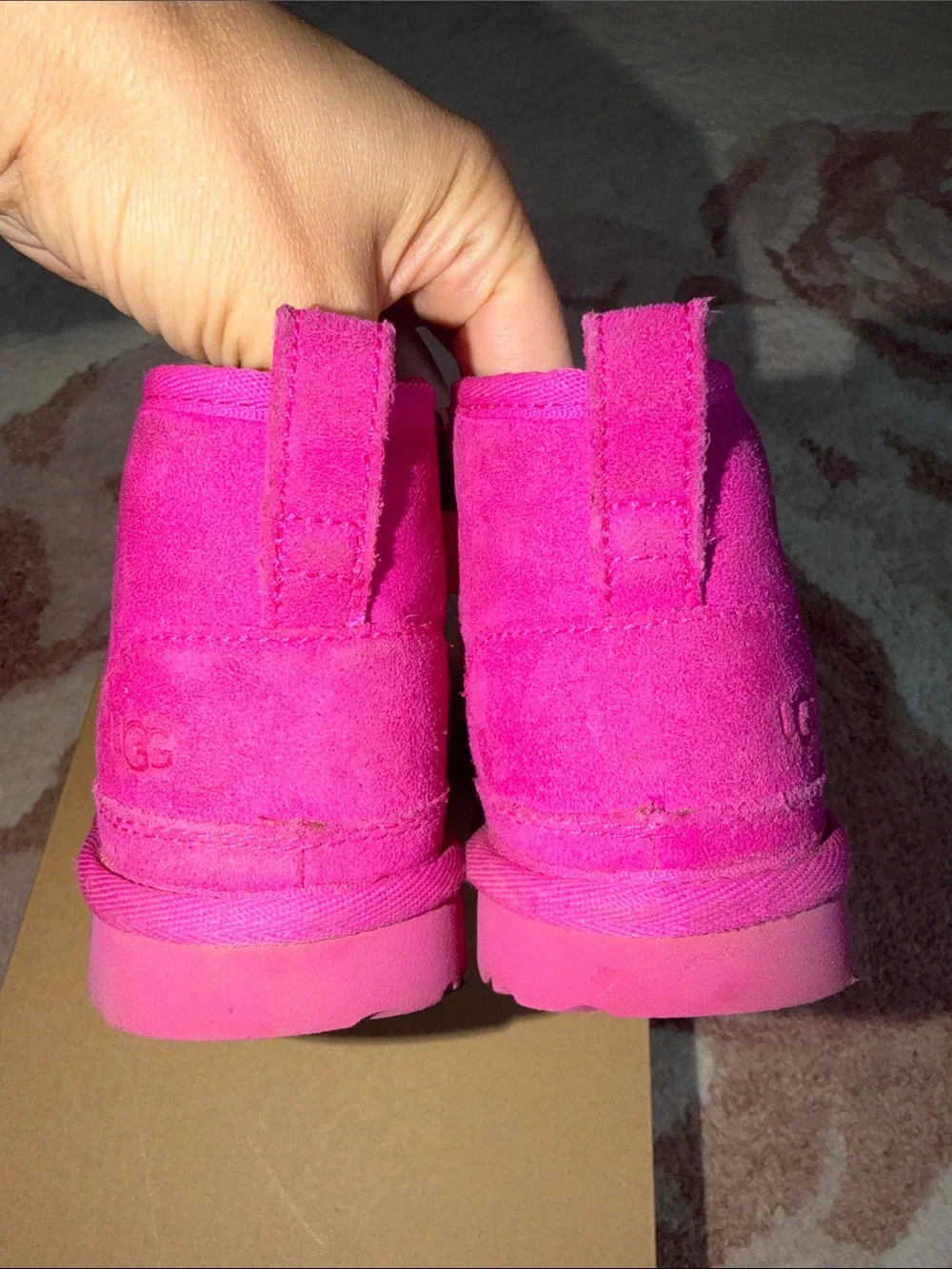 UGG Kids Neumel II Hot Pink Lace-Up Boots